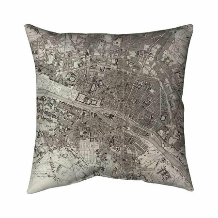 BEGIN HOME DECOR 20 x 20 in. Paris-Double Sided Print Indoor Pillow 5541-2020-TV1